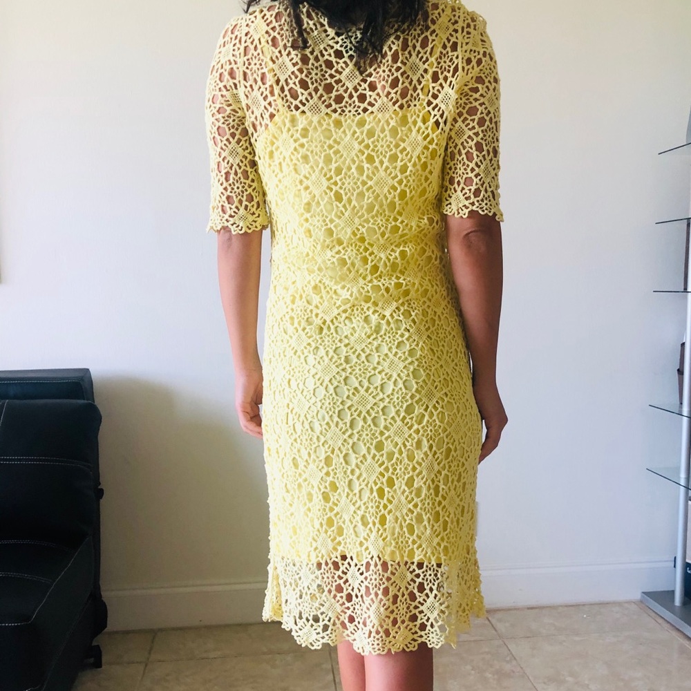 Ralph Lauren Classy Crochet Yellow dress S - Picture 3 of 14